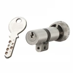 Swiss round profile brass single open 22mm lock cylinder