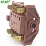 T150 5e4 AC 16A 250v Oven 2 position thermal control gear rotary switch