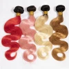 T1b 27 Ombre color body wave 100% Human Hair weave Bundles with closure wholesale virgin Brazilian human hair bundles