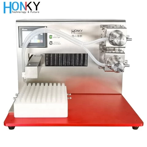 Tabletop lab type reagent filling machine 96-deep-well plate filling machine with high precision pump for reagent