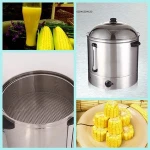 Temperature control stainless steel electric 48L big food sweet corn steamer for sale