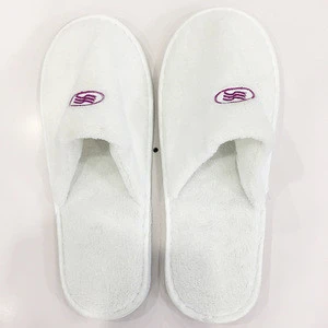 Terry Towel slipper  with Embroidery Logo for Hotel