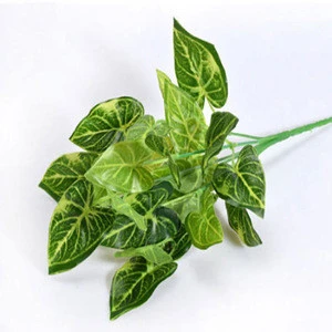 The Recycling Plastic and Silk Leaves for Artificial Plant Wall decoration