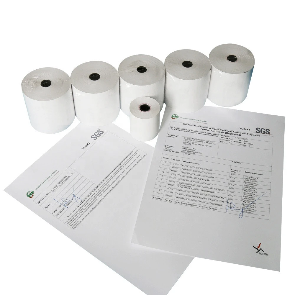 thermal paper 57*40 Register Paper for POS/ATM