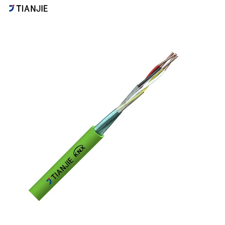 TIANJIE - 2Pair twisted 2*2*0.8mm solid copper with Green Color LSZH jacket Smart Home KNX Communication Cable BMS control cable