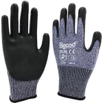 Tile cutter construction cut resistant gloves PU coating industrial level 5 anti cut gloves for sharp environment