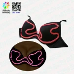 too  el wire bra---burning man, festival clothing, edm, tomorrow world, halloween, costume, accessory