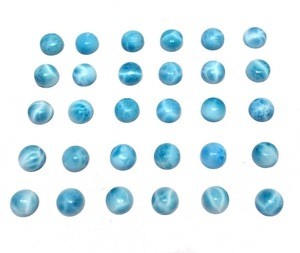 Top Quality Natural Larimar Round Cabochon Loose Gemstone for Jewelry making and design