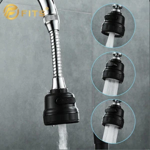 Top sale 3 funtion water saving aerator connector, oem available  diffuser black faucet aerator water save tap