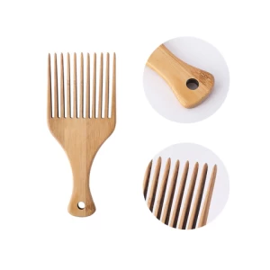 Top Sell New Trend Curly Hairdressing Hair Pick Afro Comb Wooden  Styling Tool  Afro Hair Comb