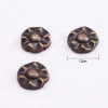 Trade assurance antique brass plating flower jeans button rivet