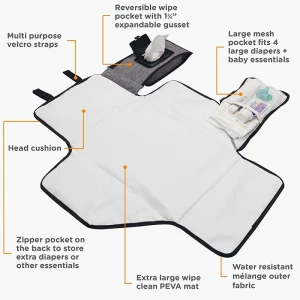 Travel Portable Changing Pad Baby Diaper Changing Mat