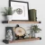 Import Two-piece modern full wooden wall shelf floating shelf hidden floating wall shelf bracket from China