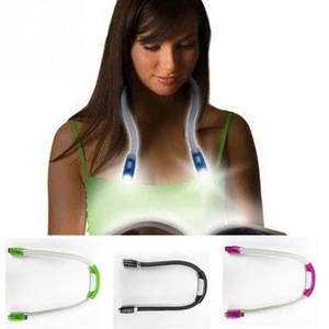 UCHOME RECHARGEABLE USB Cable Included and 4-Level Settings Neck Hug 4 LED Book Light