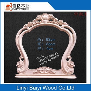 unfinished hand carved decorative wood mirror frames
