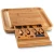 Import Unique Bamboo Cheese Board With 4 Serving Utensils 3 Labels and 2 Chalk Markers from China