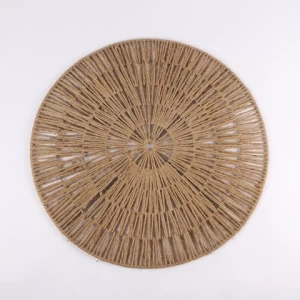 Unique Handmade Woven Natural Jute Rope Placemat Wall Hanging Flat Plate Baskets Round