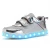 Import Unisex Flashing Kids PU Mirror Net Unisex Girls Shoes Low Top Casual Led Light Up Shoes from China