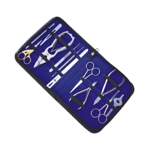 unisex makeup Tools instruments in manicure Set With Nail Cutter Cuticle pusher Nose Scissor Nail file Black Leather Travel kit