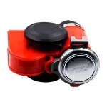 Universal red 12v car truck motor security compressor air loud horn