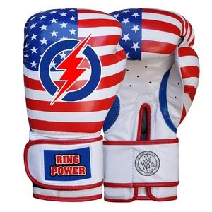 USA flag custom logo boxing gloves
