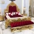 Import villa palace furniture golden plated bed set with night stand bed room suit set and dressing table from China