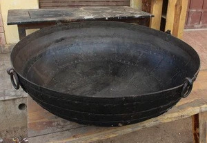 Cast Iron Indian Fire Bowl From India, Cauldron Cast Iron Fire Pit