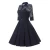 Import Vintage style turn-down collar chiffon lace A-line dress for ladies from China