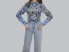 VSCOO fashion jacquard knit sweater jumper long sleeve lapel neck knitted top women pullover sweaters