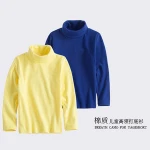 Warm cheap bright color kids long sleeve turtle neck t-shirts clothes