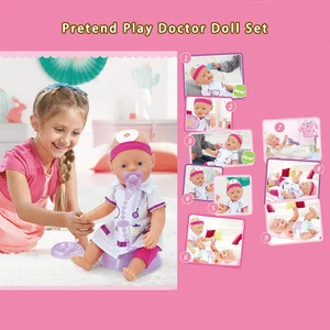 Warmbaby 16 inch Drink Eat Pee Poo Doll Doctor Toy Play Set for Kids