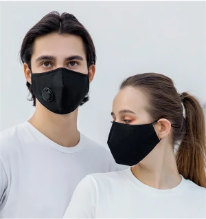 Washable Mask Reusable with Replaceable Filter Sheet Breathing Valve Adult Cotton Face Mask