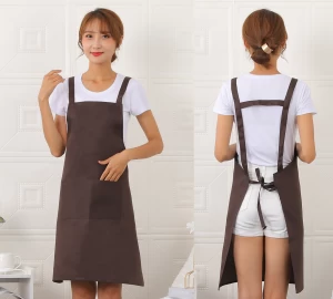waterproof and oil proof cotton man and woman fashion household kitchen double shoulders Aprons