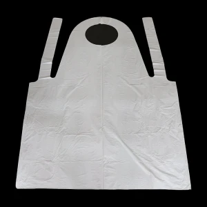 Waterproof High Quality Colored HDPE Apron for Fast Food Flat Packed