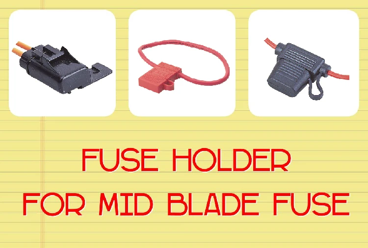 Weather Proof Fuse Holder Mid Fuse Plug-In Insulated Waterproof Fuse Holder