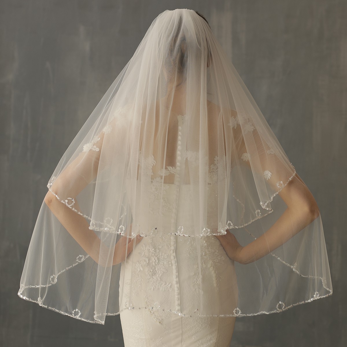 Wedding Accessories Beauty  Bridal Wedding White Elegant  Lace Bridal Veil