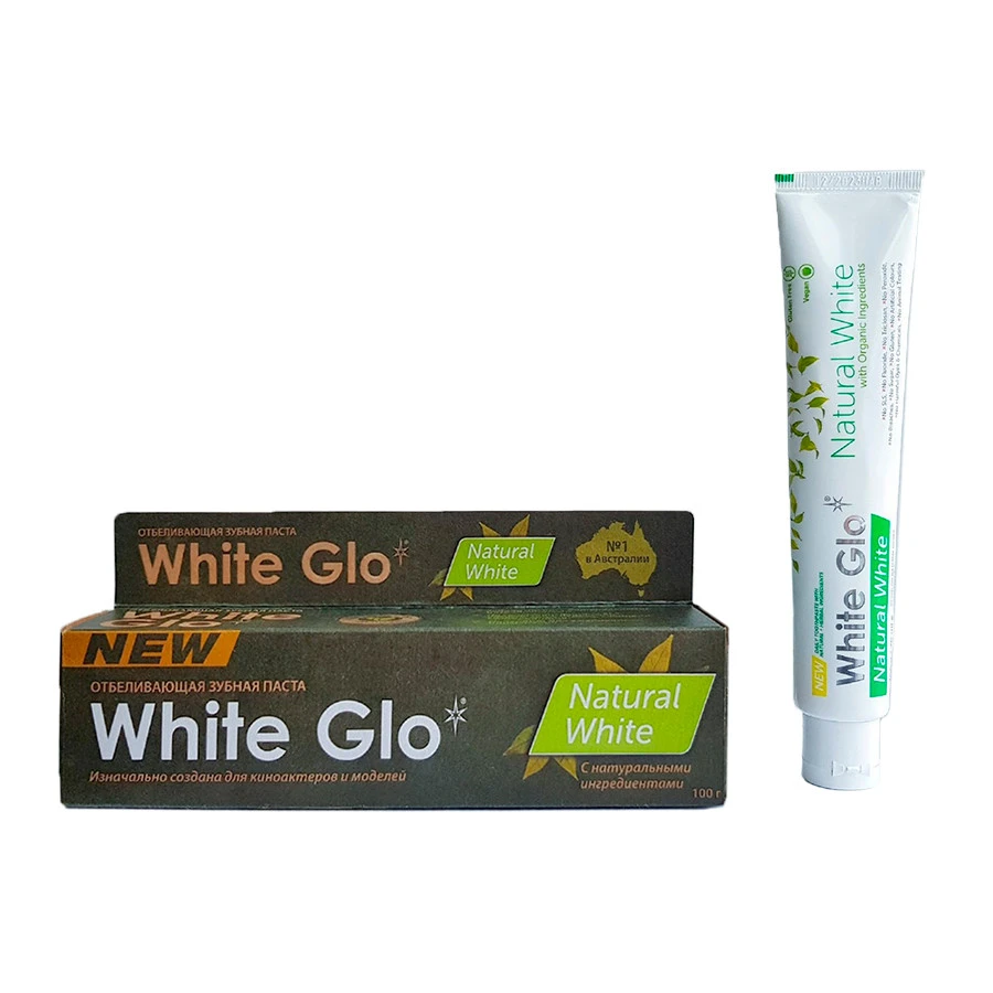 White Glo Toothpaste 100g Whitening Natural White Includes Natural And Herbal Ingredients