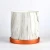 White Marble Color Effect Ceramic Flower Pot Set Planter With Plate Tray