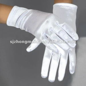 White satin gloves