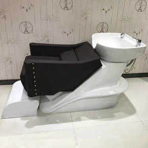 White shanmpoo unit chair/ salon recline shampoo chair X013