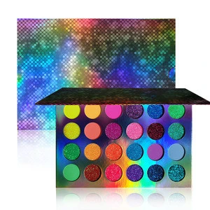 Wholesale 24 color luminous eyeshadow palette makeup custom lazer packaging eye shadow create your own brand cosmetics