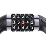 wholesale adjustable steel cable anti theft bike lock Bicycle Master Lock 5 Digit Combination Lightweight Bike Chain Lock