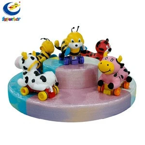 Wholesale cheap price 8 Players kids Carousel electronic toys soft play equipment for amusement park