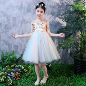 wholesale children&#039;s clothing baby girls fashion dresses kid lace dress flower girl dress