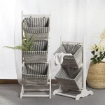 Wholesale Custom Home Decorative Wood Magazine Organizer Rack Wooden Magazine Storage Rack