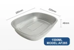 Wholesale Custom Rectangle Silver Food Grade Disposable Lunch Box Takeaway Food Tray Bbq Baking Aluminum Foil Containers