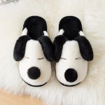 Wholesale custom winter  dog slippers cartoon animal bed slippers for woman indoor