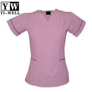 Wholesale factory OEM women V neck nurse uniform nursing scrubs