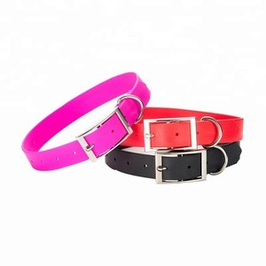 Wholesale Factory Soft PVC Coated Webbing Pet Dog collar Waterproof Custom Size PVC Dog Collar and Leash