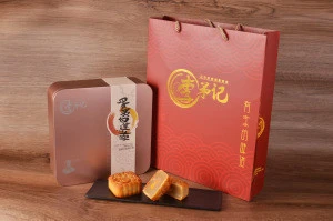 wholesale food factory traditional Chinese Egg Huang Bailian chocolate durian mooncake tin box